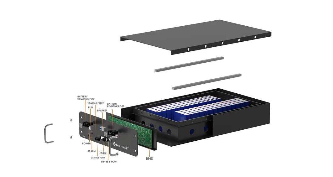 Sail Solar 51.2V 100ah 5.12kwh Sistema de Almacenamiento de Energía Modular de Batería de Litio Montado en Rack LiFePO4 Módulo 5kwh 10kwh 16kwh Batería de Litio