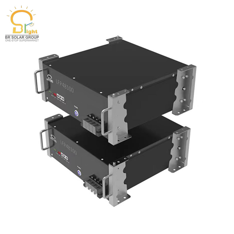 Sistema Solar Off Grid con Batería de Li-ion LFP LiFePO4 Br-LFP-48300 Litio