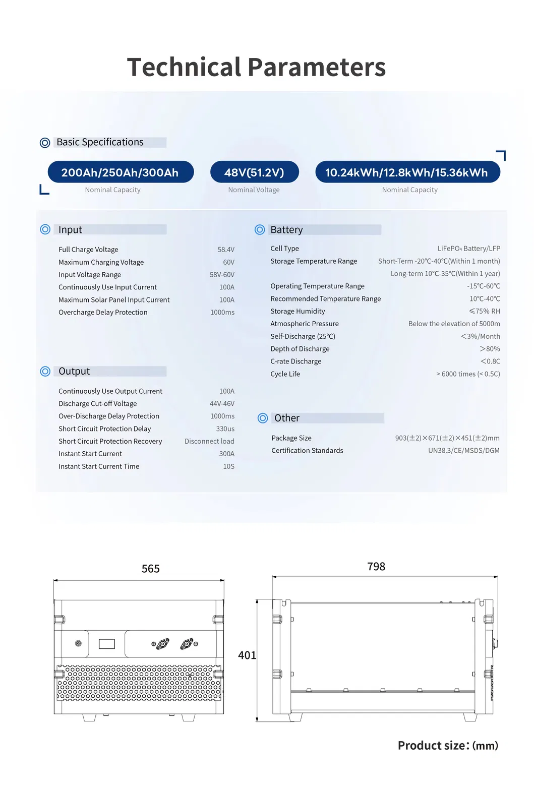 Sistema de Energía Solar Fuera de la Red 12V Almacenamiento de Batería Solar de Litio