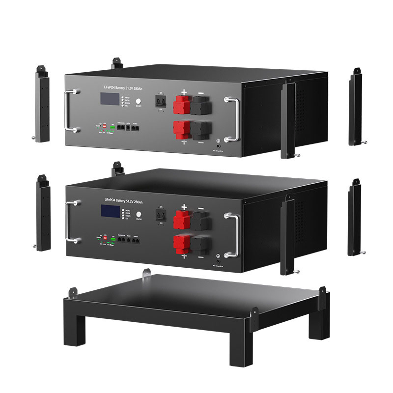 Soporte de Logo Personalizado Montado en Rack Batería de Litio LiFePO4 Batería 48V 51.2V 100ah 200ah 5kwh 10kwh 15kwh Paquete de Baterías de Iones de Litio Almacenamiento de Energía Solar en el Hogar
