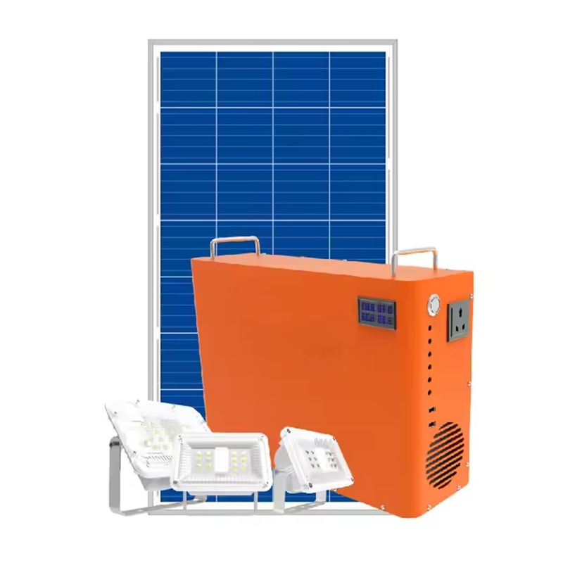Estaciones de Energía Portátiles 1kwh batería de litio para hogar fuera de la red con panel solar y luces LED sistema de generador solar estación de energía portátil