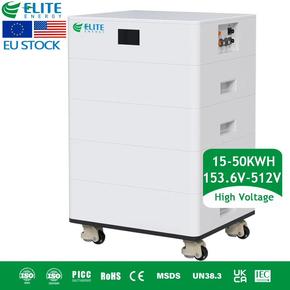 LiFePO4 Paquete de Batería de Iones de Litio Apilable de Alta Tensión 15kwh 20kwh 30kwh 40kwh 200V 300V 400V Sistema de Almacenamiento de Energía Solar para el Hogar