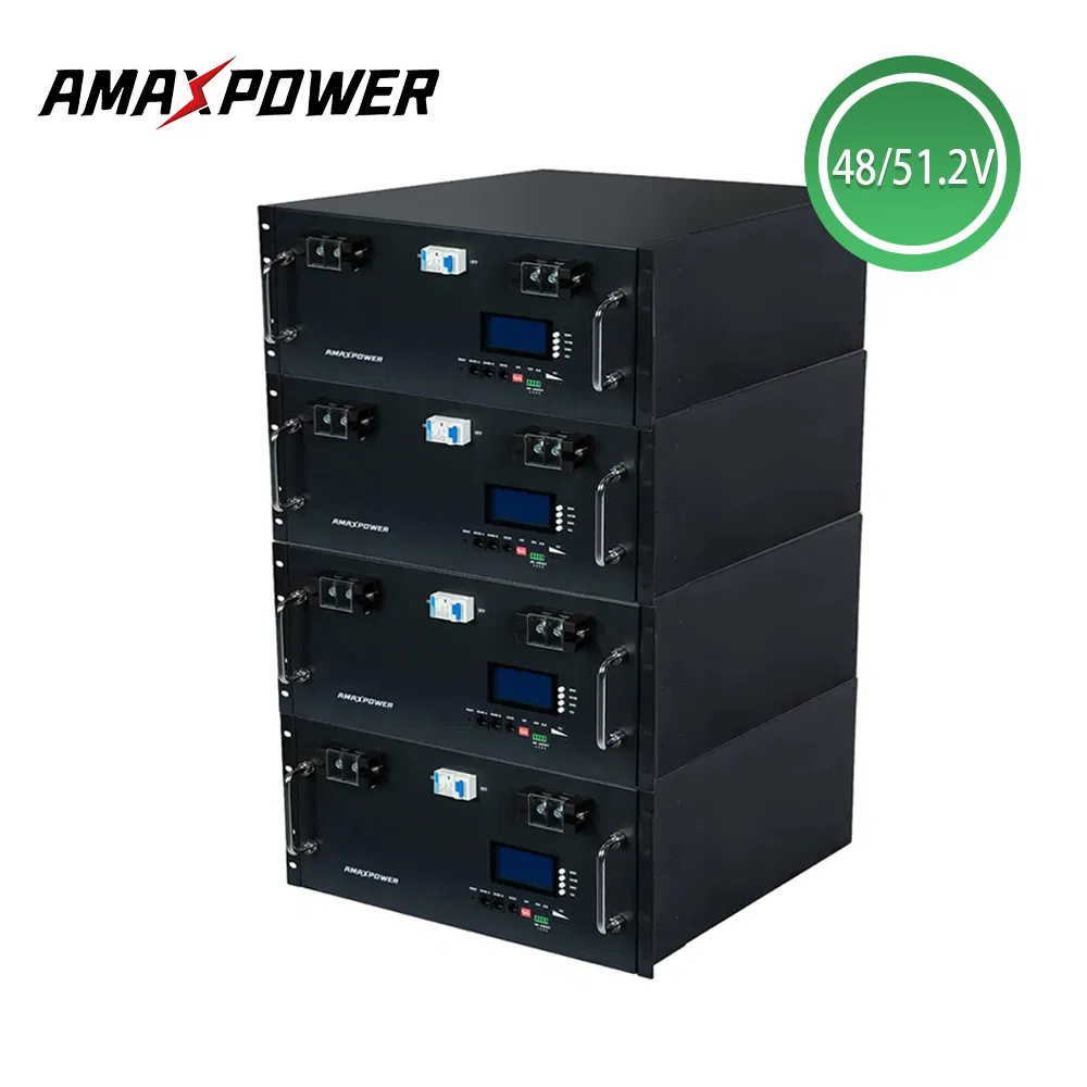 Mejor Vendedor 6000 Ciclos de Vida de Bajo Voltaje Montado en Rack para Uso en el Hogar 48V/51.2V Celdas de Litio de Alta Tasa LiFePO4 Batería para Sistema Solar con BMS Inteligente