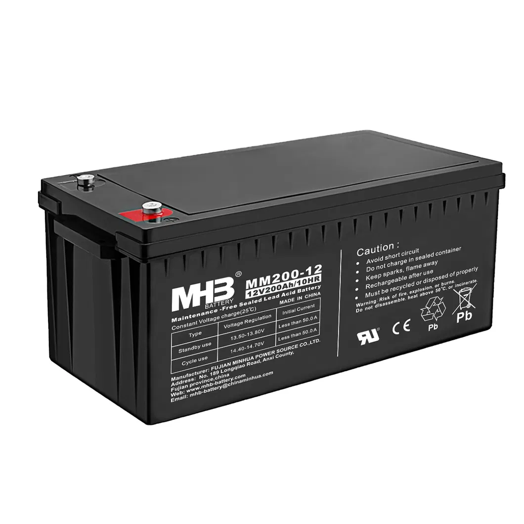 Batería de Gel de Ciclo Profundo de Plomo Ácido 12V 200ah Baterías Solares para UPS para Montacargas Eléctricos