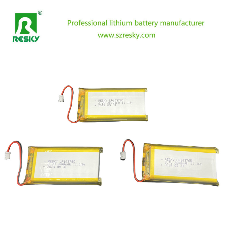 Baterías de Pouch Solar 103765 105050 3.7V 7.4V 11.1V 3000mAh Almacenamiento Recargable Lipo Ion de Litio Batería de Polímero para Dispositivo Médico Portátil