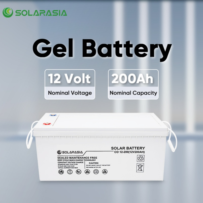 Batería de Gel Solar SA 12V 100ah 150ah 200ah 250ah Batería de Plomo Ácido AGM 12V Batería de Gel de Ciclo Profundo Batería Recargable BMS Batería de Plomo Ácido para Almacenamiento en el Hogar