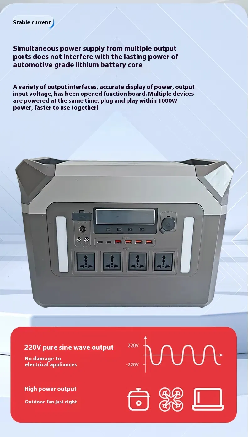 Generador solar para emergencias en el hogar y camping al aire libre