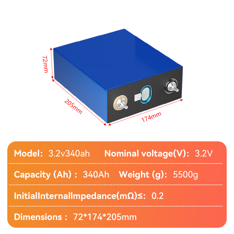 3.2V 340ah Batería de Fosfato de Hierro de Litio Catl 280ah 302ah 310ah 314ah 320ah LiFePO4 Batería para Estación de Energía Portátil Sistema de Energía Solar para el Hogar