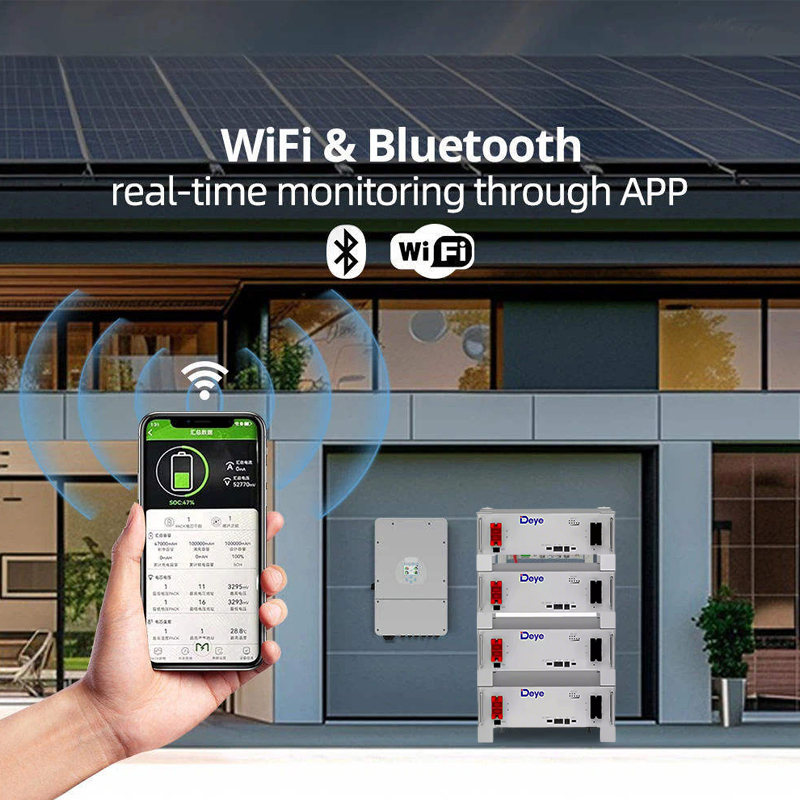 Baterías de Litio Montadas en Rack Deye 5.12kwh Baja Tensión 51.2V 100ah Batería de Polímero de Litio para Almacenamiento de Energía en el Hogar para Sistema Solar