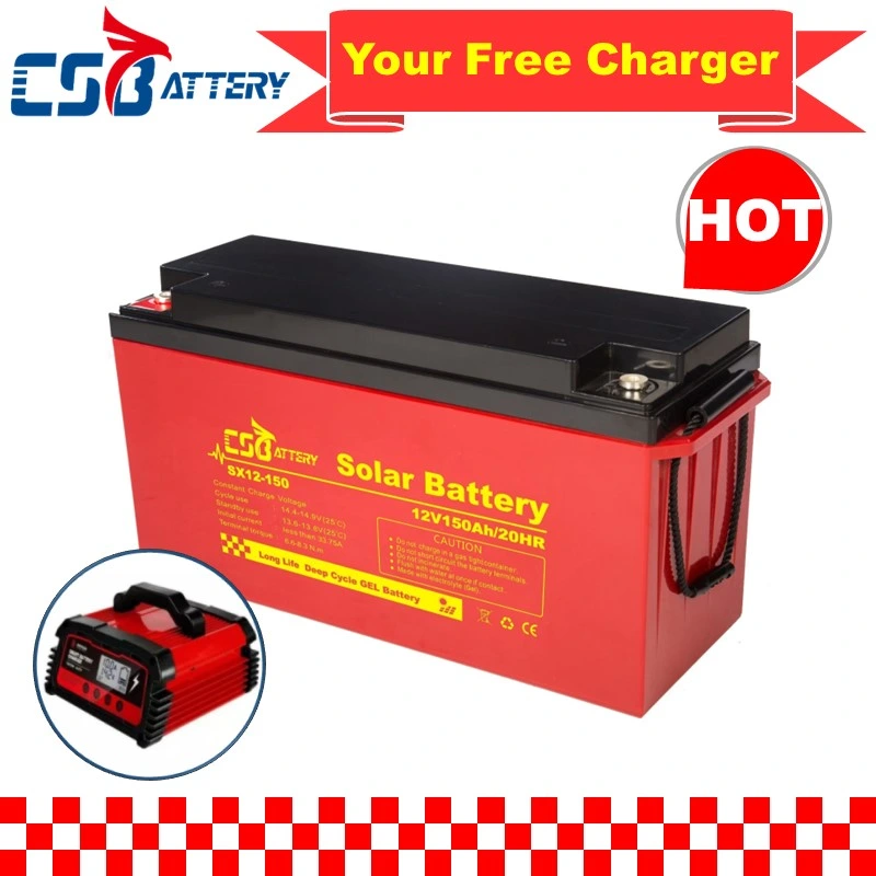 Batería Csbattery 12V 100ah/150ah/200ah Batería Solar de Ciclo Profundo-Gel para VRLA/SLA/SMF/Mf/AGM/Recargable/UPS/Ácido Plomo Almacenamiento de Energía de Panel Solar Inversor/CSA
