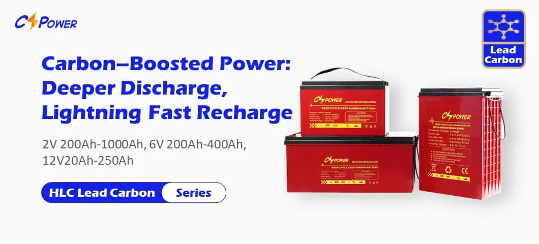 Batería de Carbono de Plomo Recargable de Ciclo Profundo de Larga Duración y Carga Rápida para Sistema de Almacenamiento de Energía Solar