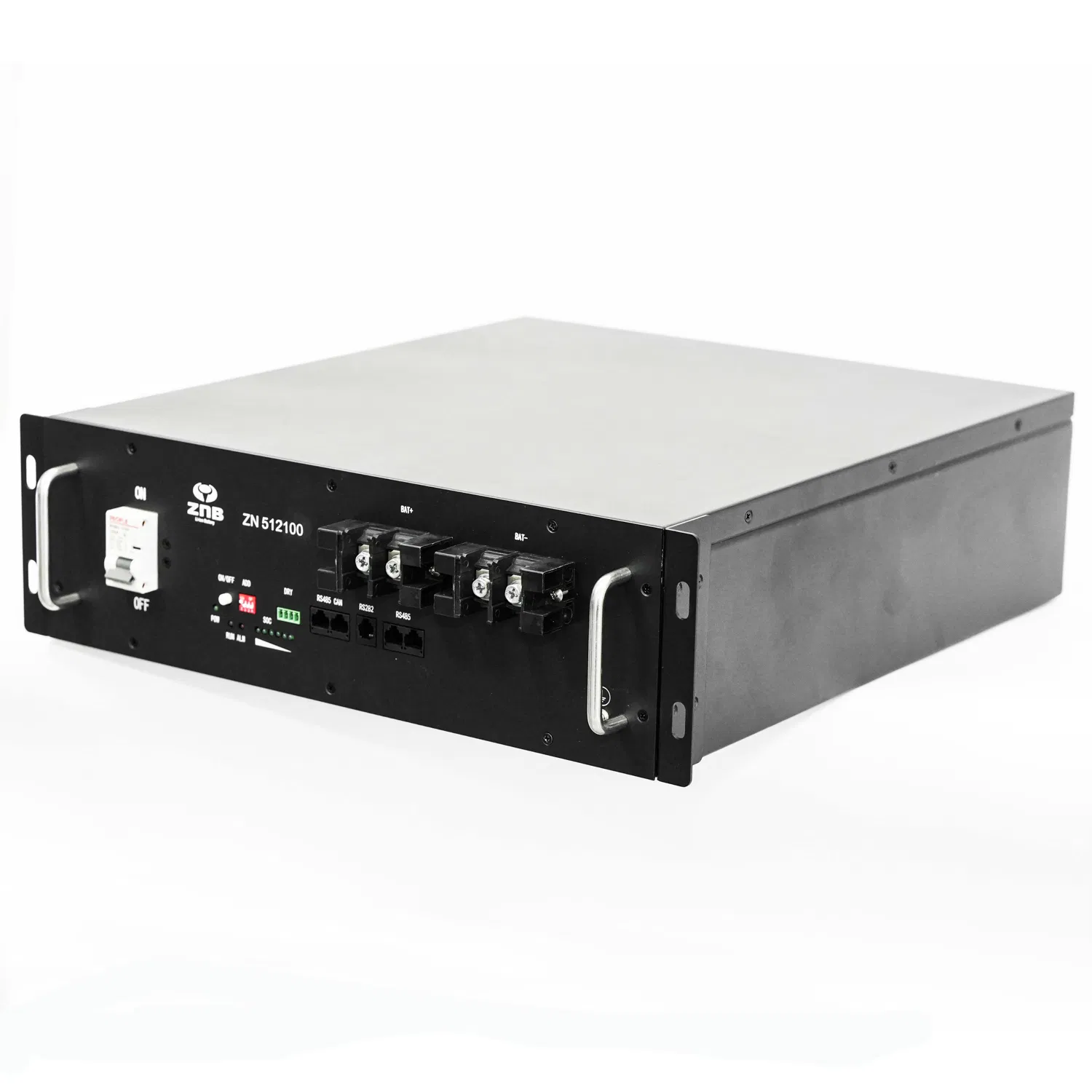 Batería de Almacenamiento de Energía Montada en Rack 51.2V 100ah 5120wh LiFePO4 Zn512100-R Energía Solar