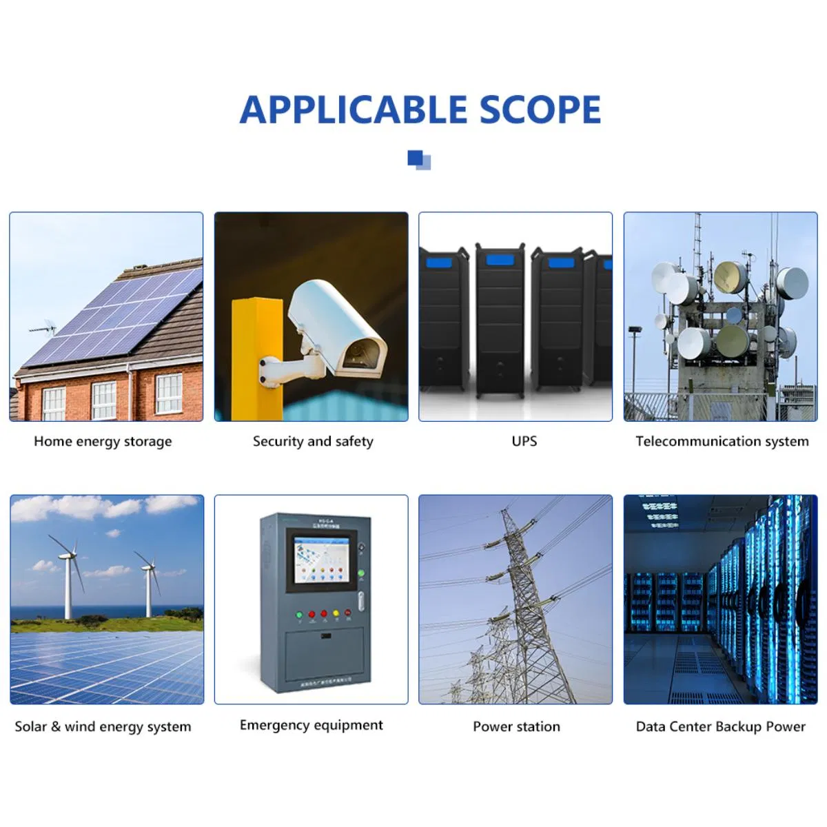 Sistema de Almacenamiento de Energía Baterías de Litio Hierro Apilables 51.2V 5kwh Almacenamiento de Energía Solar para Uso Doméstico