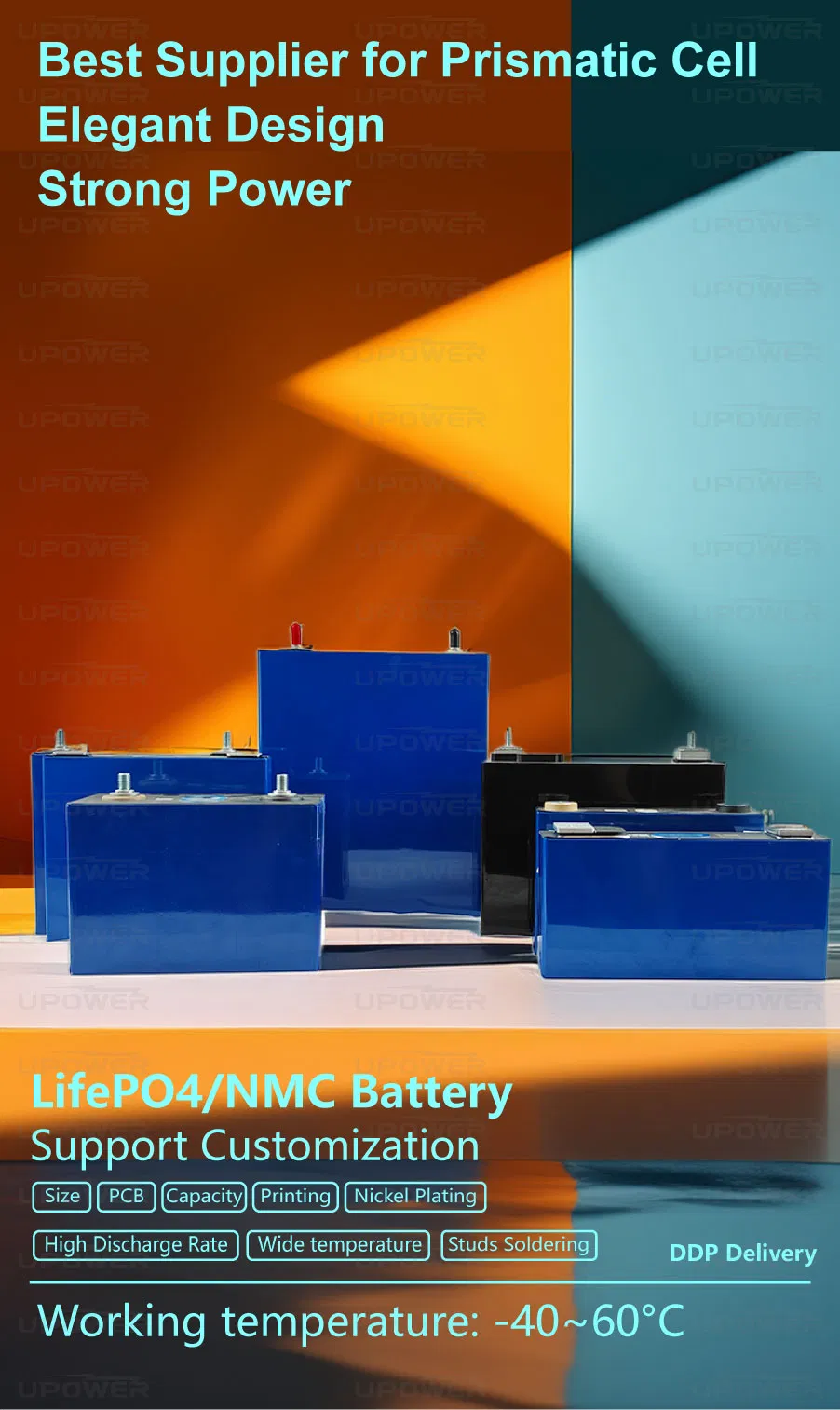 Baterías del sistema UPS 3.2V 130ah LiFePO4 Celda prismática recargable para almacenamiento de energía solar banco de energía portátil