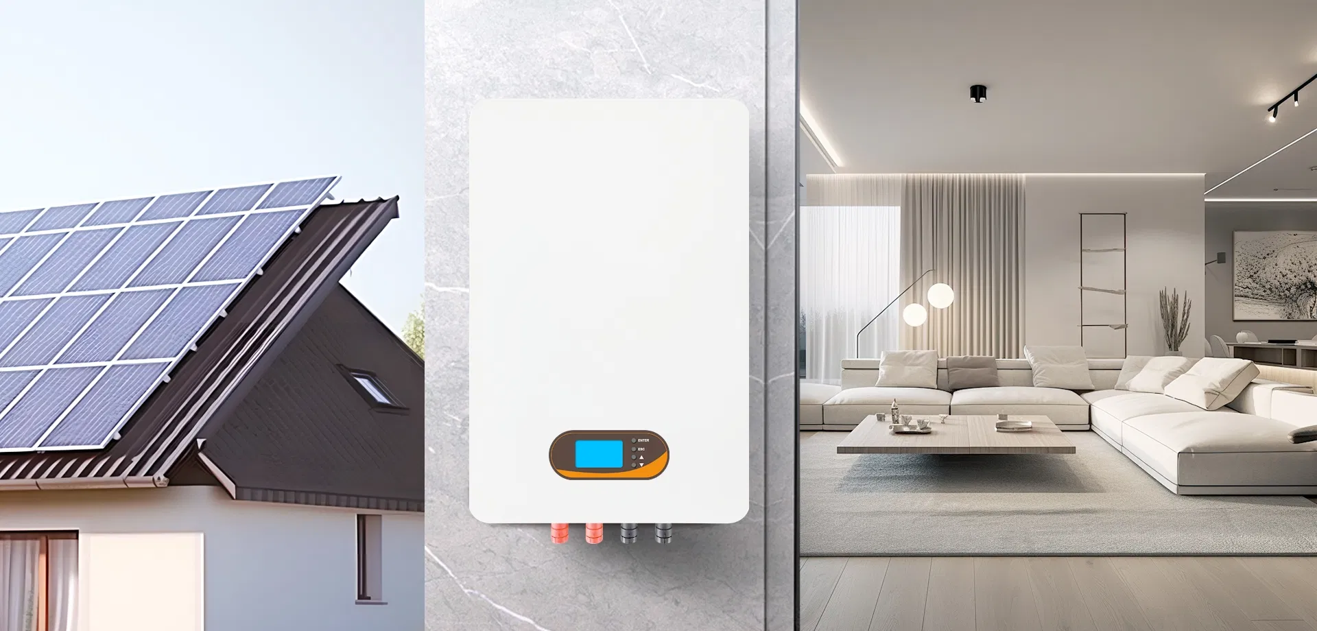 51.2V100/200/300ah Generador Solar Hogar Batería de Iones de Litio Sistema Fuera de la Red LiFePO4 Estación de Energía de Celdas de Litio Montada en Pared Almacenamiento de Energía Batería de Iones de Litio