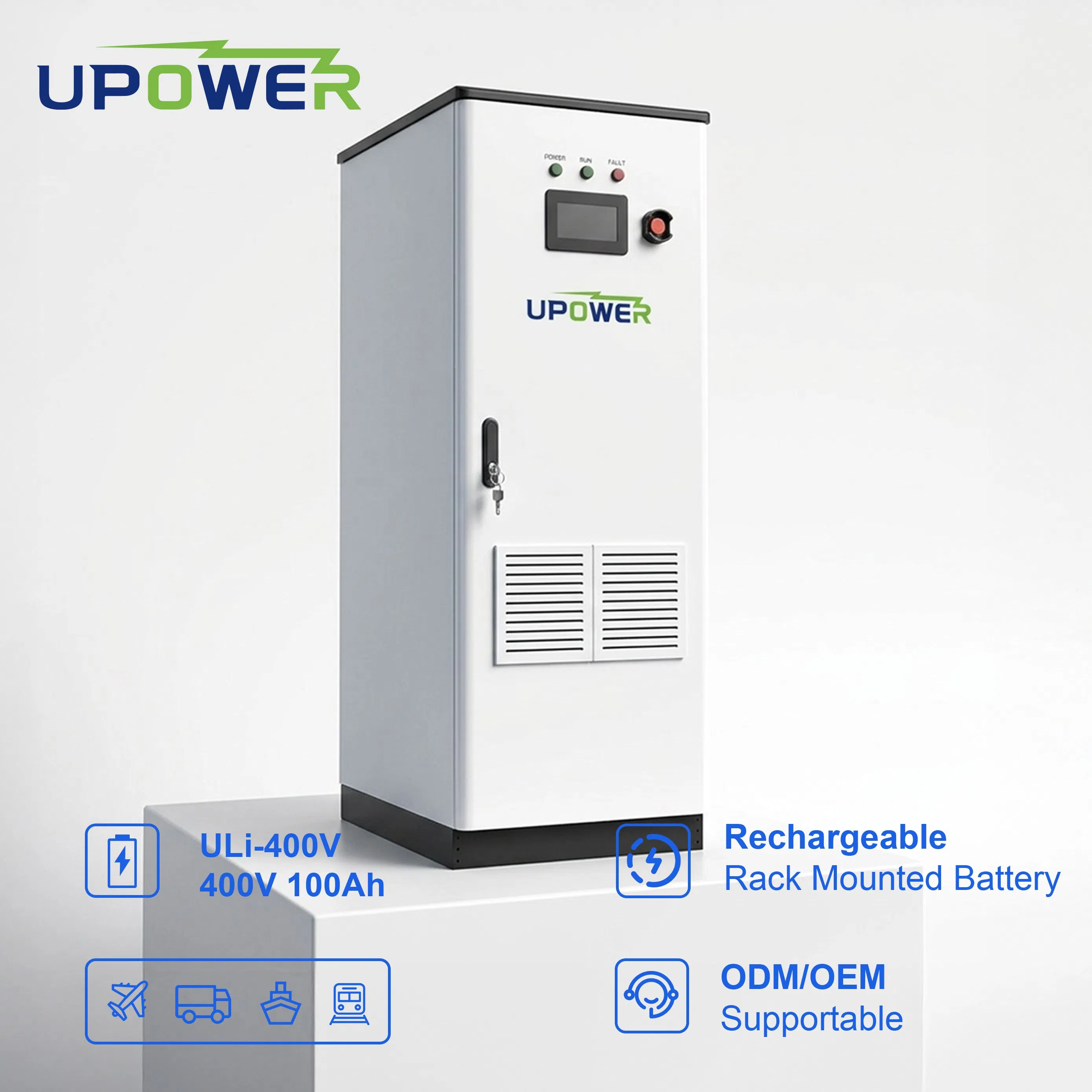 Uli 40kwh Sistema de Almacenamiento de Energía Solar Industrial y Comercial OEM&ODM 400V LiFePO4 Batería 100ah 200ah Montaje en Estante Apilado de Aire