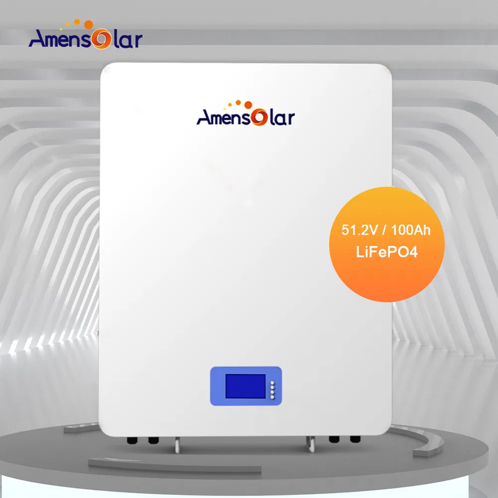 Amensolar AW5120 2U de montaje en pared de bajo voltaje 51,2V 100AH 5kwh la energía solar el sistema de almacenamiento pack de batería solar