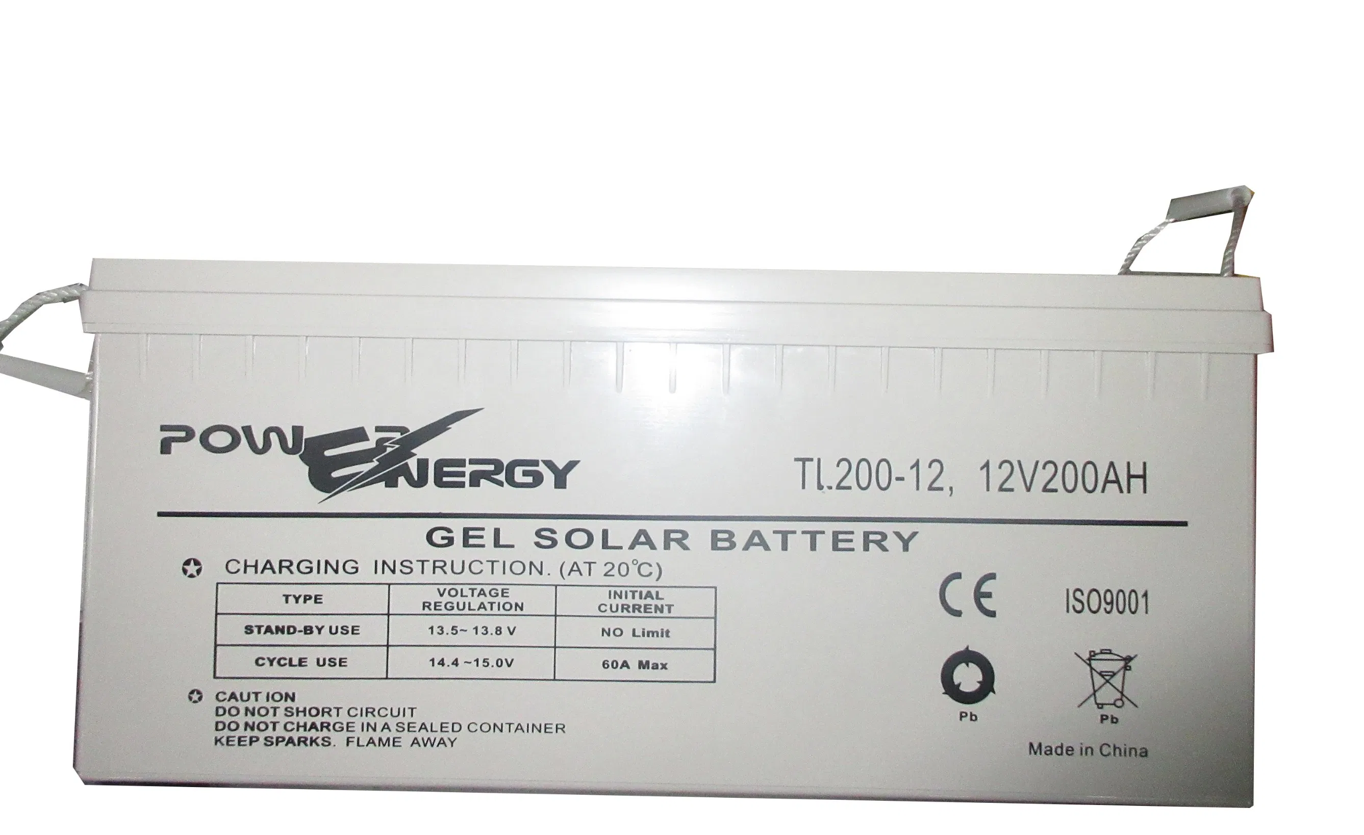 Tl12-200 12V200ah Batería de respaldo de energía de plomo-ácido sellada VRLA utilizada en UPS, batería de iluminación de emergencia, batería solar, batería de ciclo profundo, batería de gel