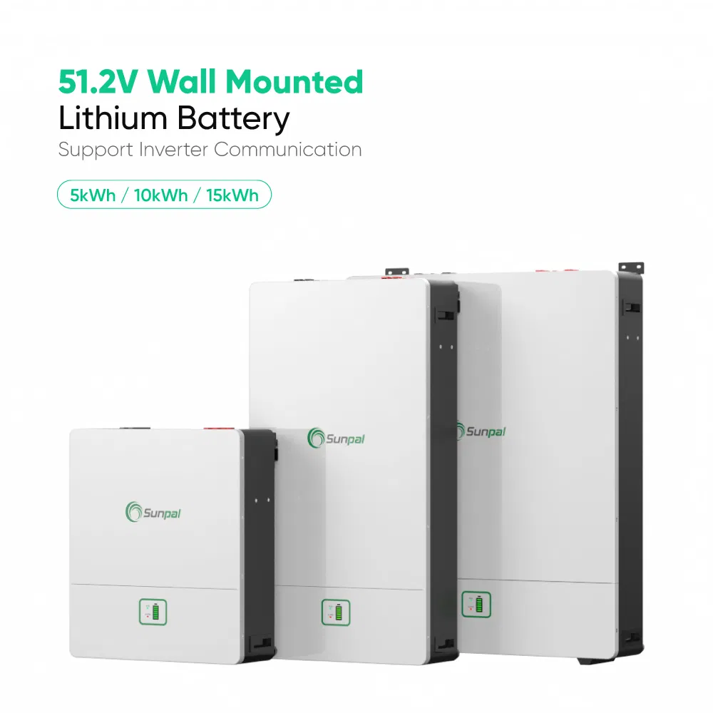 Batería de respaldo solar Sunpal de iones de litio 51.2V 200Ah 100 Ah para montaje en pared para el hogar