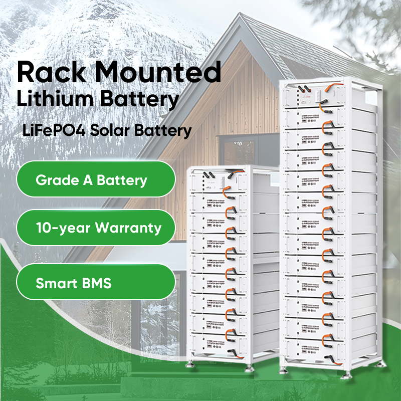 Sistema Montado en Rack de Alta Tensión de Almacenamiento de Energía Fotovoltaica con Batería de Iones de Litio LiFePO4 Paquete Solar 51.2V 102.4V 100ah 200ah 50ah 30kwh 122kwh fuera de la Red