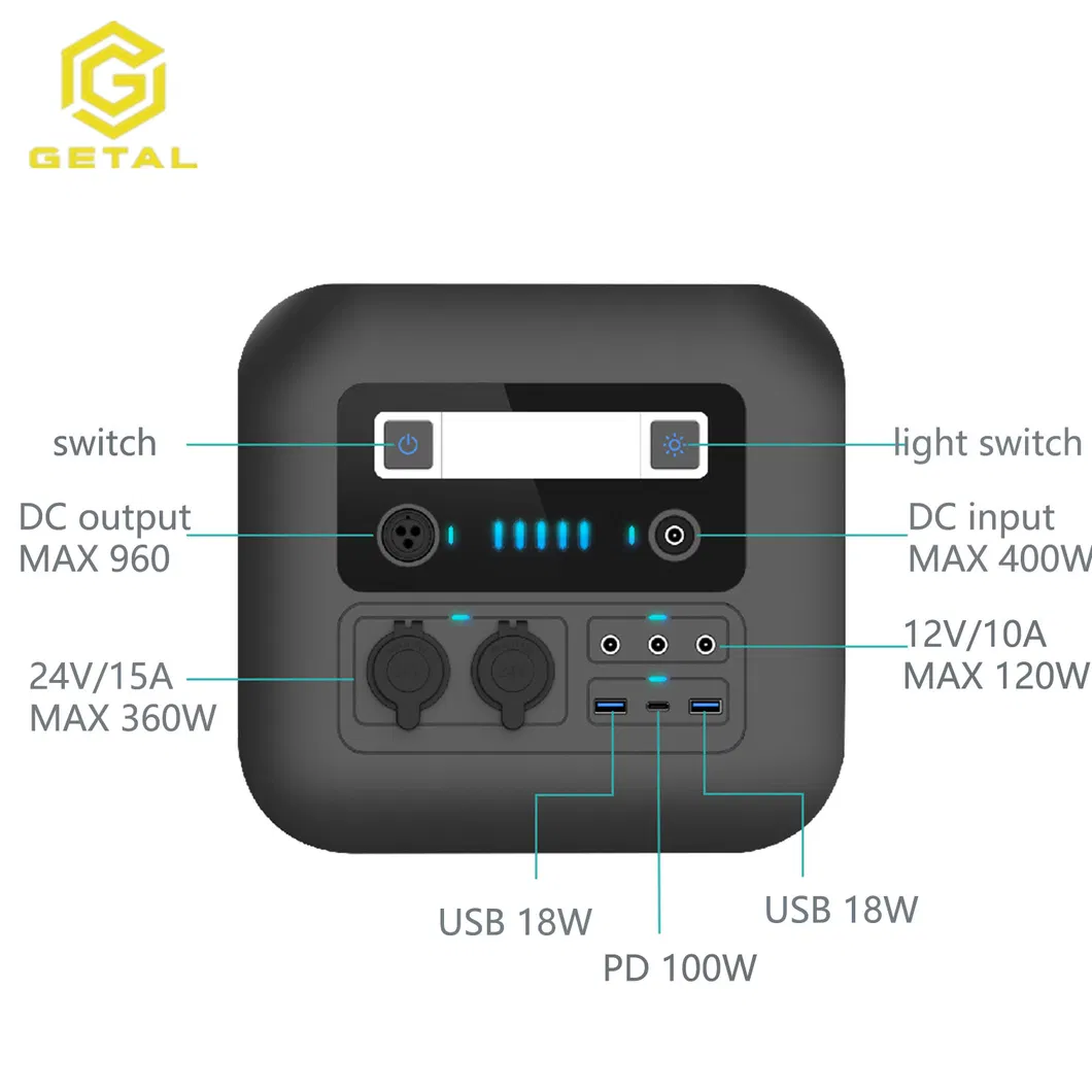 Banco de Energía Portátil 48V 2200W Batería Solar para Motocicleta Eléctrica