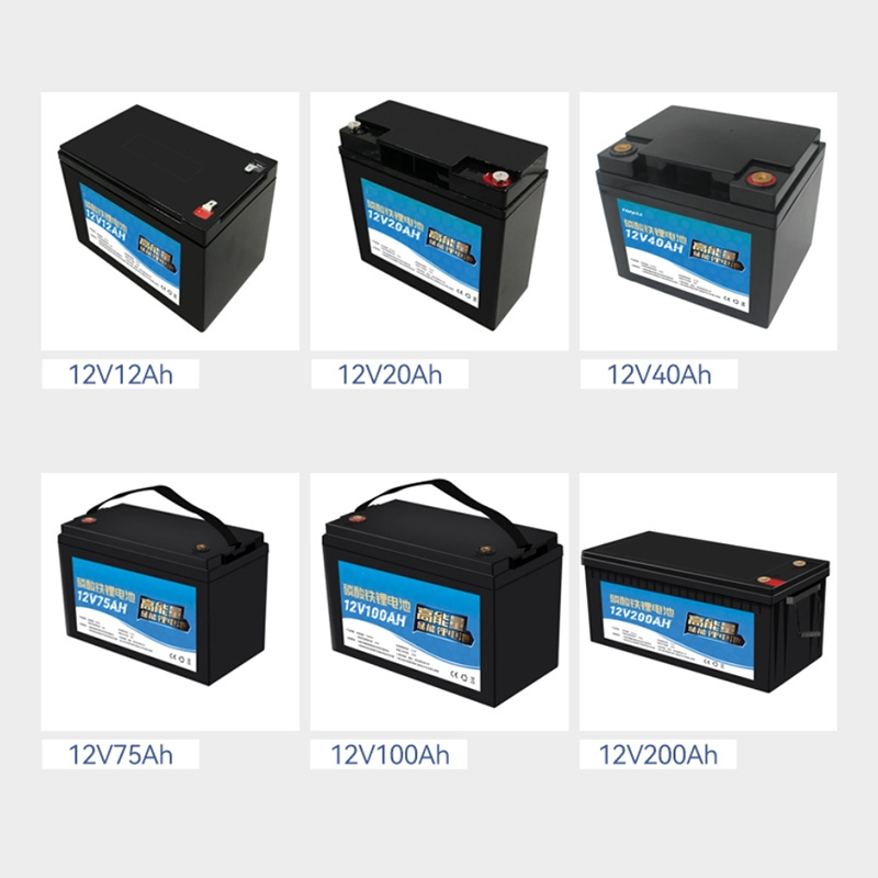 Batería LiFePO4 de Fosfato de Hierro de Litio 12.8V 6ah-300ah para Almacenamiento de Energía Solar, Caravana, Barco, Suministro de Energía Fuera de la Red