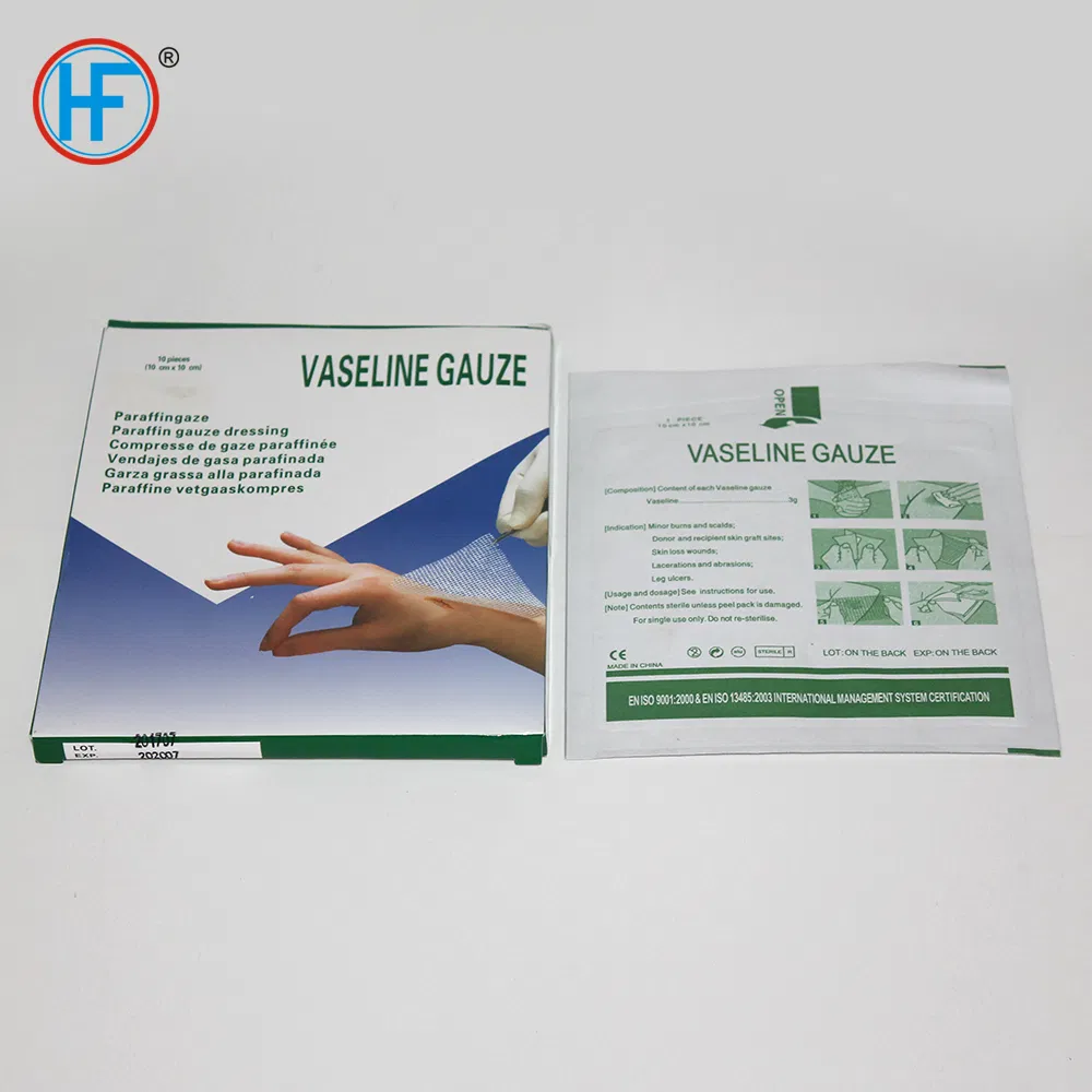 Medical Paraffin Gauze with Vaseline for Abrasions, Post-Operative Wounds, Light Burns