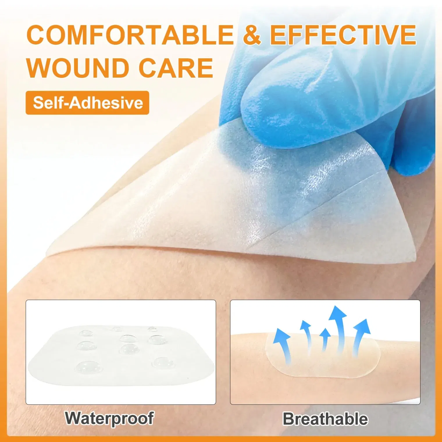 Premium Durable Hydrocolloid Dressing Collection with Self Adhesive Flexible Feature for Hospital Wound Care