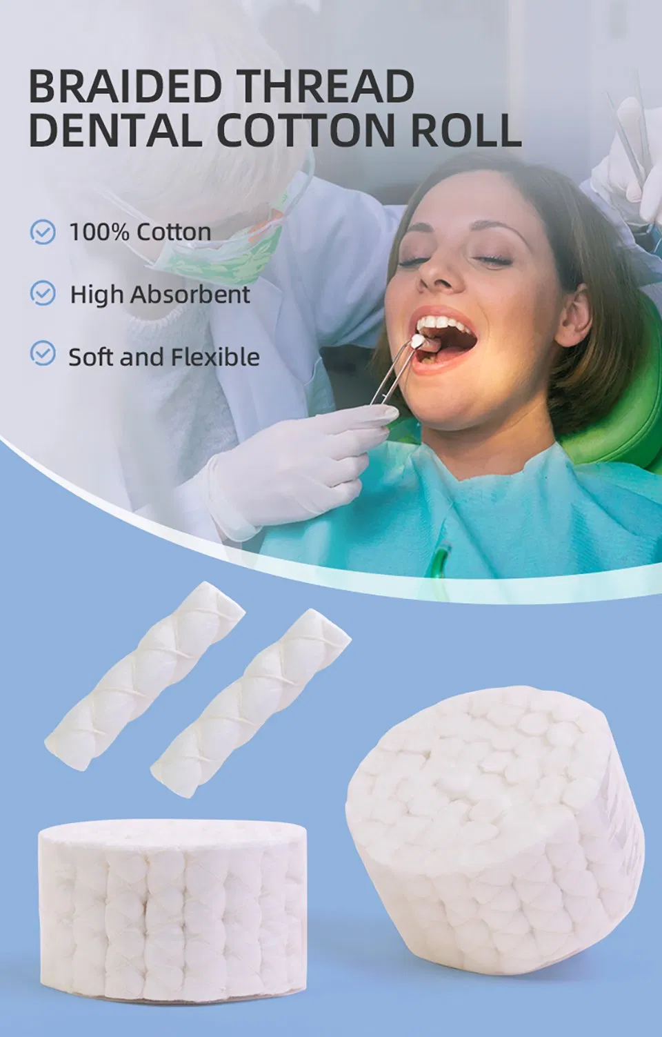 Dental Gauze Cotton Rolls 1
