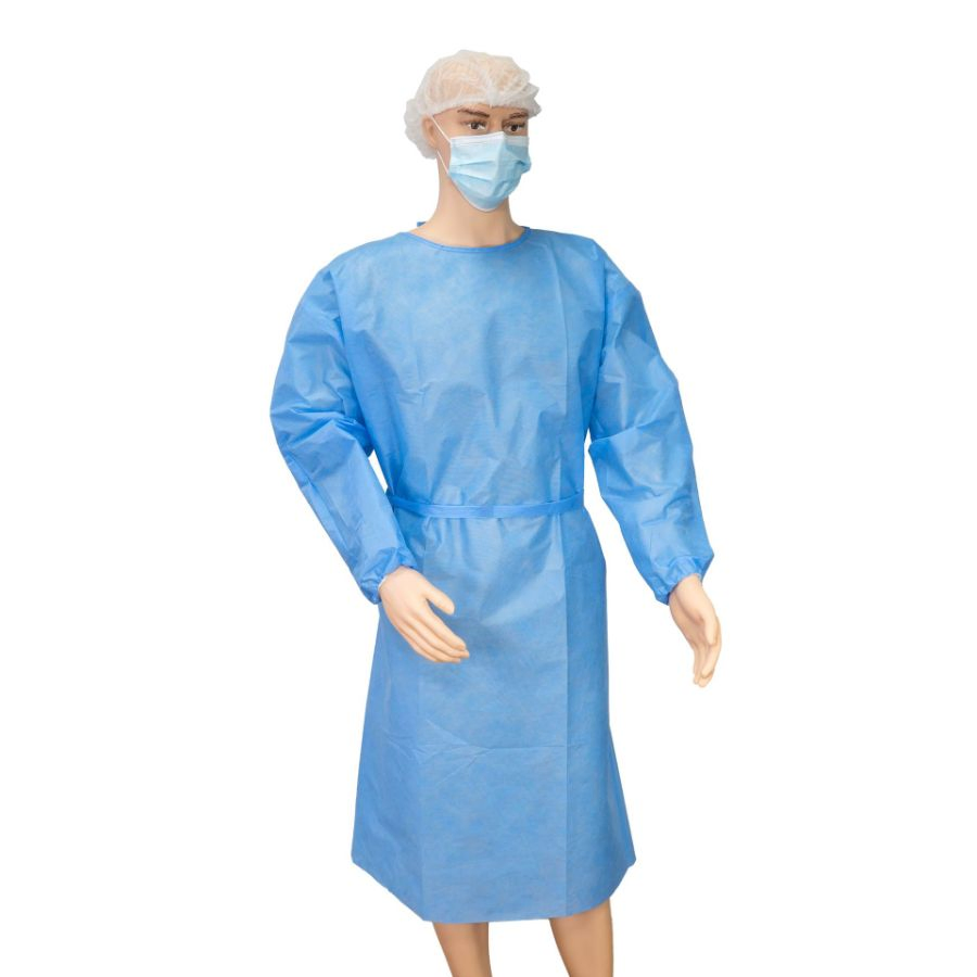 Factory Price Disposable SMS45GSM Protective Isolation Gown for Hosptial