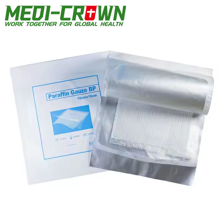 Pharmaceutical Paraffin Gauze Dressing - Sterile Petroleum-Based Wound Cover for Burns