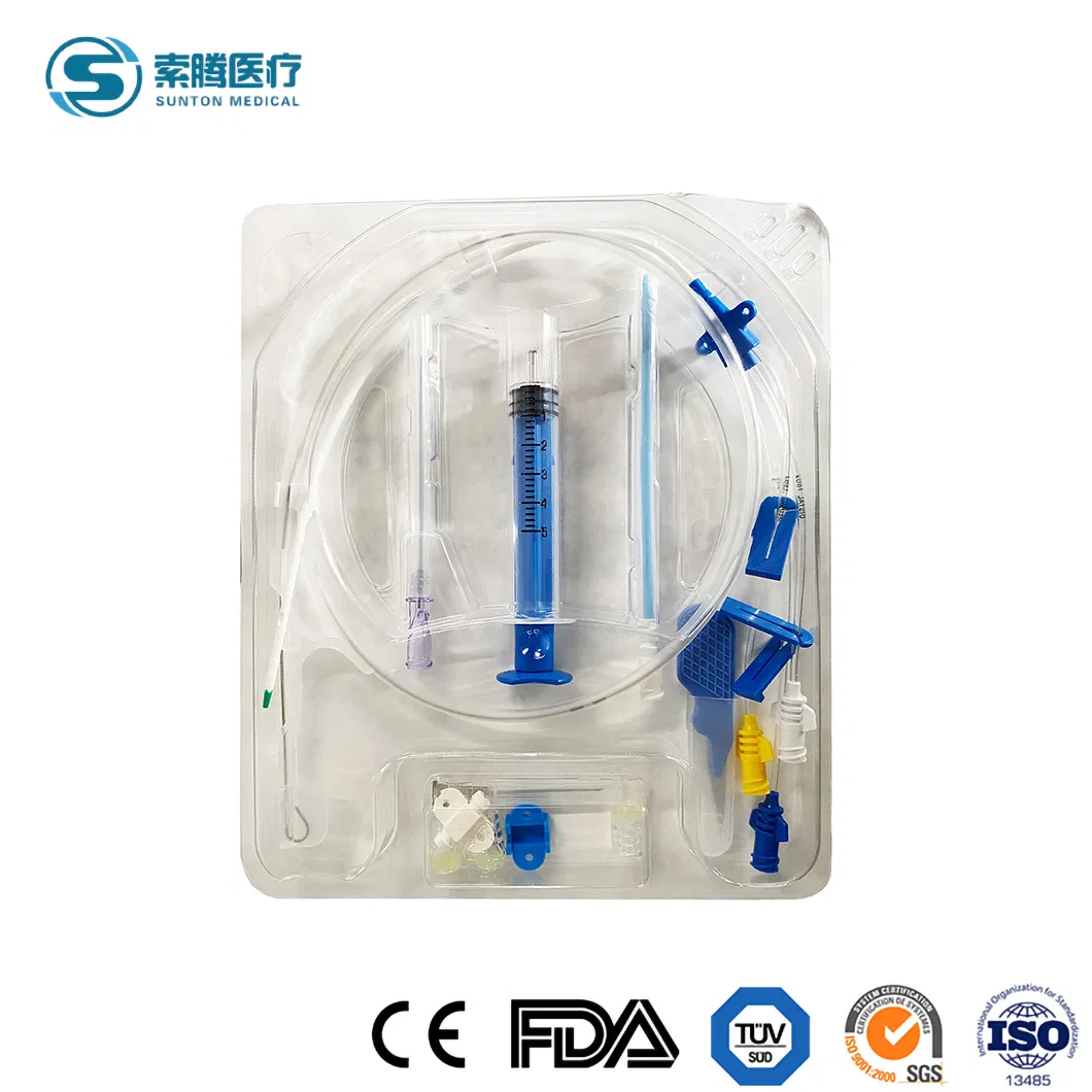 Sunton Dialysis Double Lumen Catheter Central Venous Catheter China 3 Lumen Central Venous Catheter Kit Manufacturing Wholesale Custom Quad Lumen CVC Kits