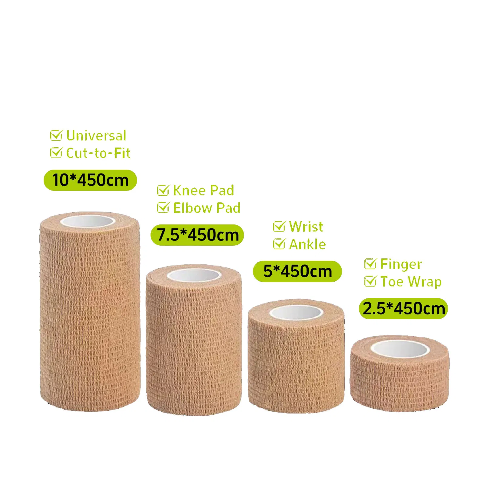 Medical First Aid Wound Bandage Compression Self Adhesive Elastic Bandage
