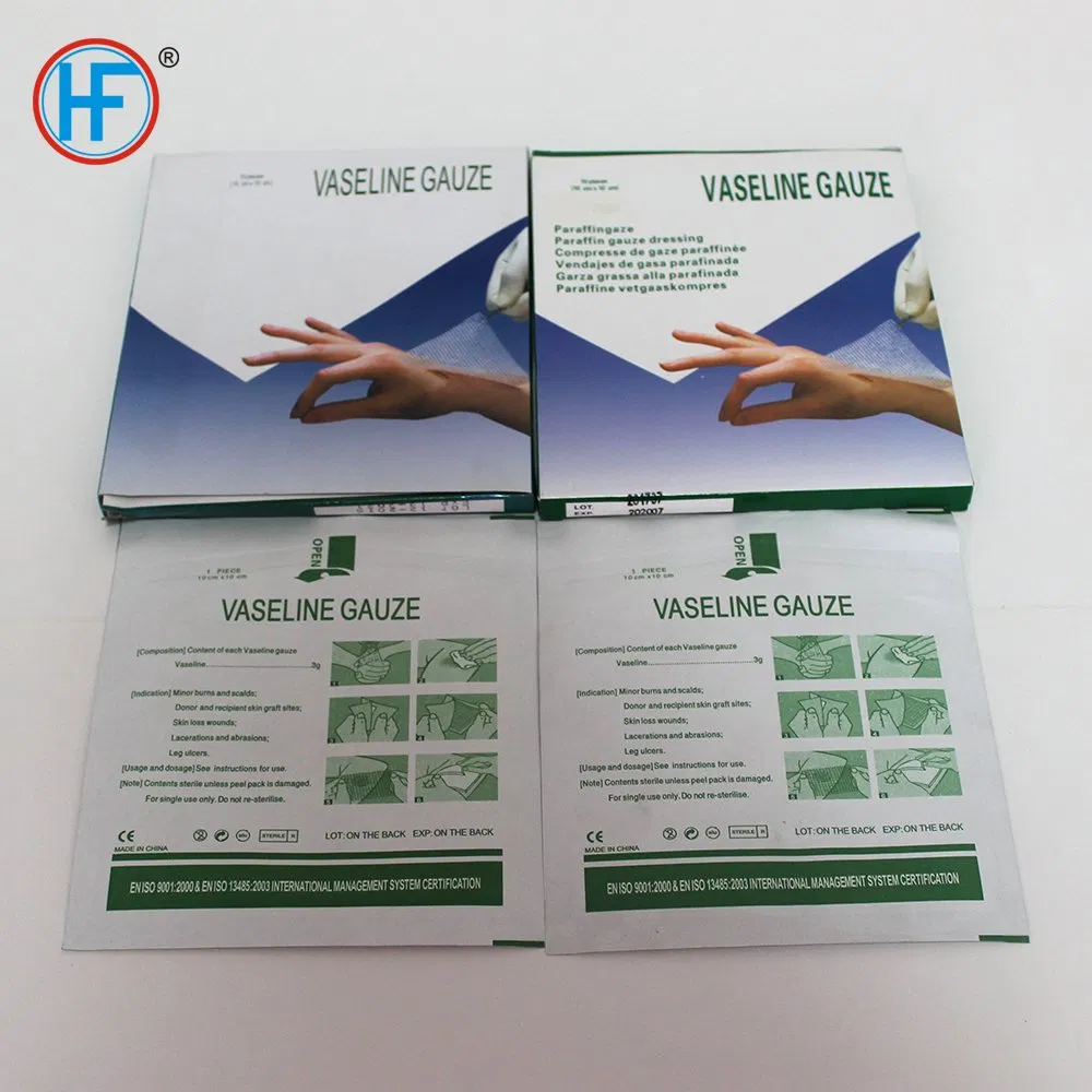Medical Paraffin Gauze with Vaseline for Abrasions, Post-Operative Wounds, Light Burns