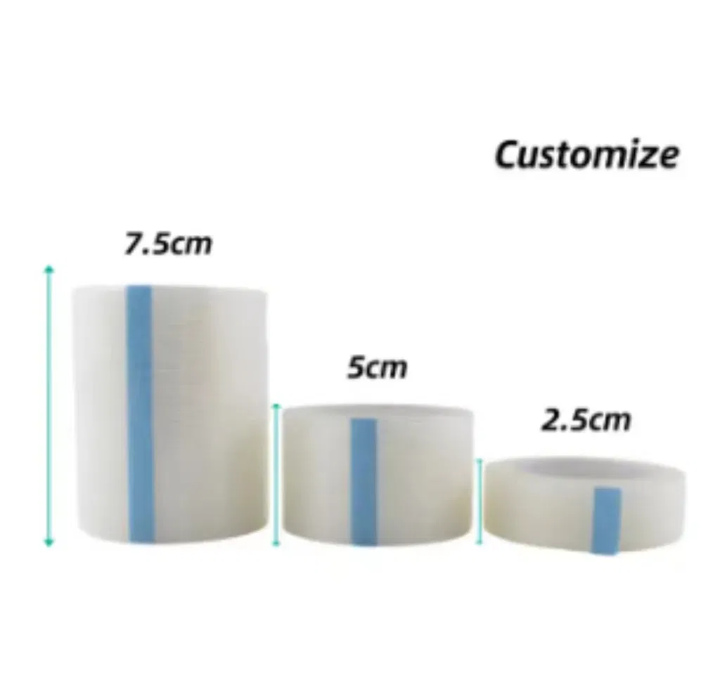 Transparent/Breathable Adhesive Microporous Medical Silicone PE Tape for Medical Wound Fixation