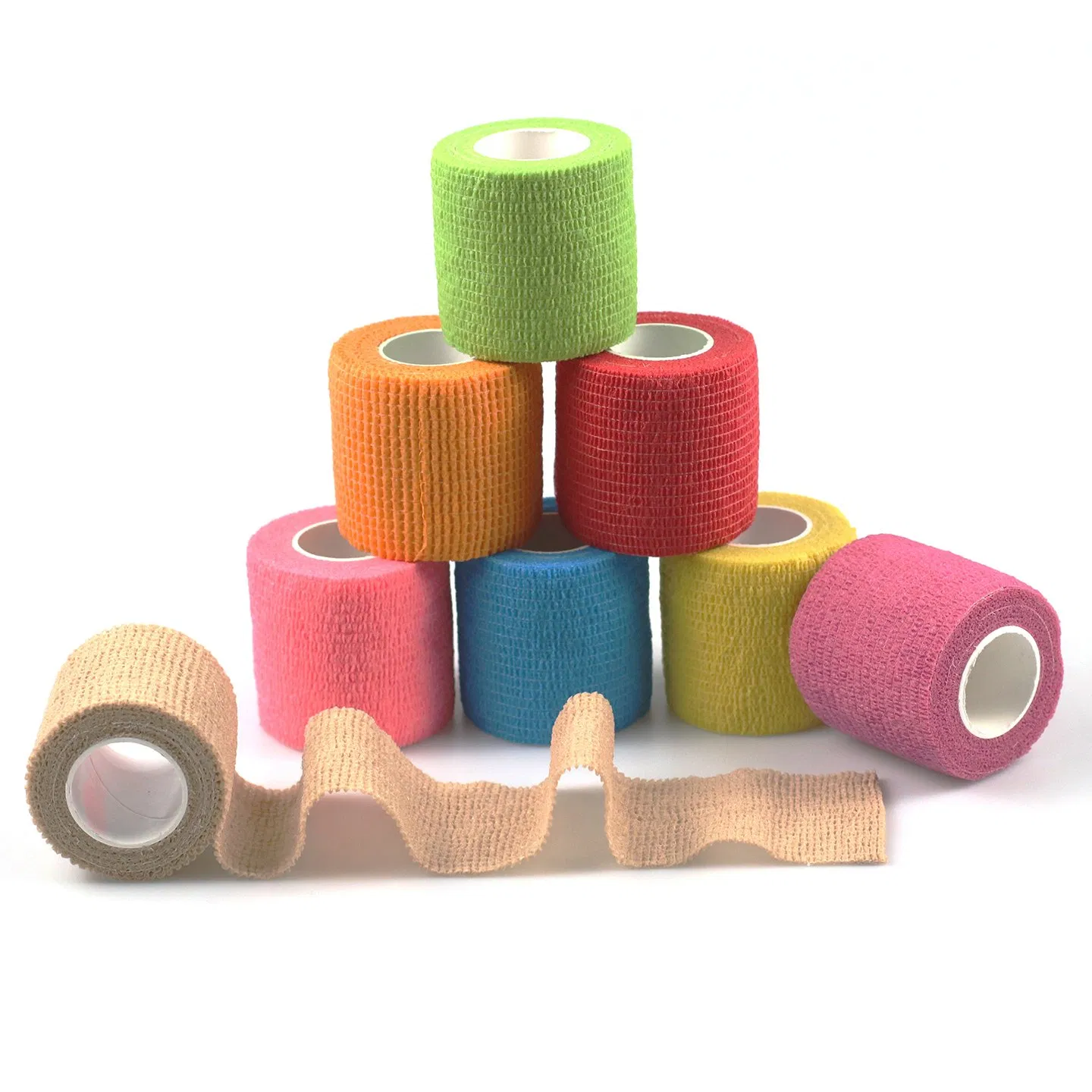 Self-Adhesive Cohesive Colorful Elastic Medical Compression Non-Woven Bandage