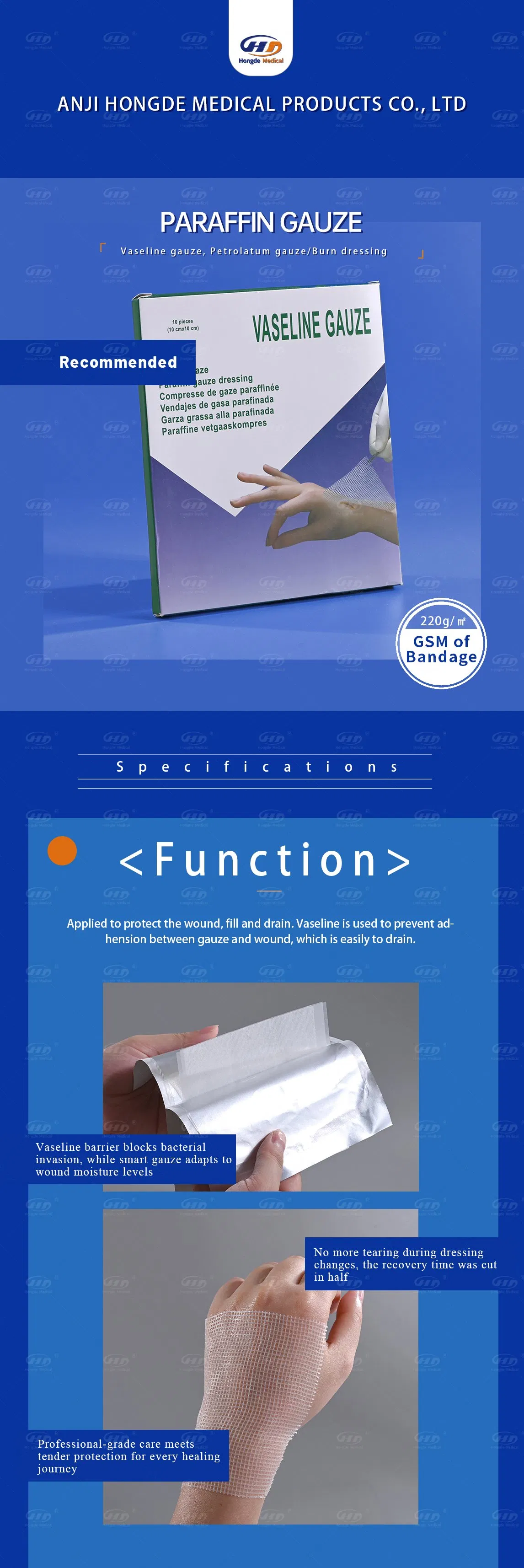 Paraffin Gauze Detail