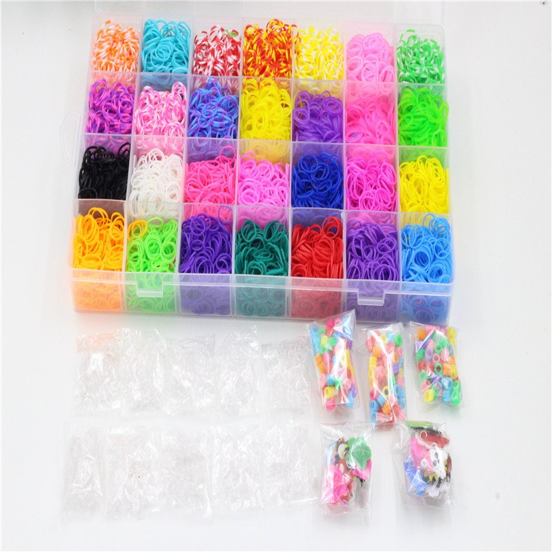 Loom Bands Kit Rubber Bands for Bracelet Making Kit DIY Art and Craft Mega Refill Kit