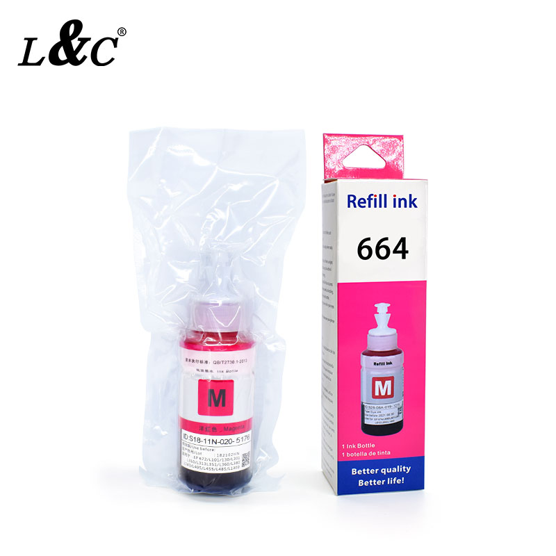 Wholesales Ep664 T664 664 Color Refill Ink Kit Dye Ink Compatible for Epson Printer L100/L101/L110/L120/L130/L200L201/L210