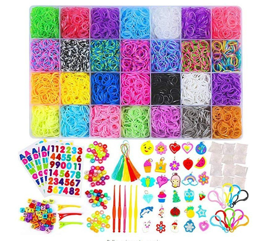 Loom Bands Kit Rubber Bands for Bracelet Making Kit DIY Art and Craft Mega Refill Kit
