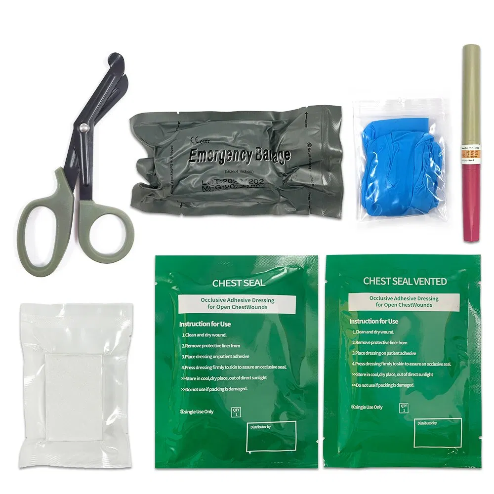 Tactical Trauma Kit Emergency First Aid Stop The Bleed Ifak Refill Supplies Combat Survival Gear Medical Kit