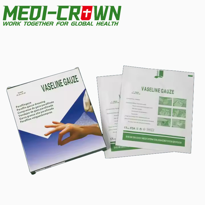 Pharmaceutical Paraffin Gauze Dressing - Sterile Petroleum-Based Wound Cover for Burns
