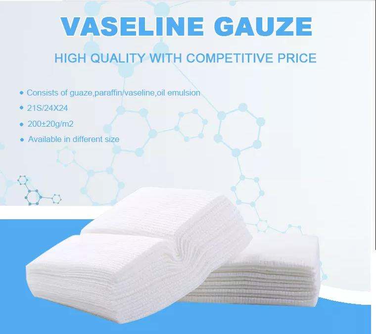 Medical Disposable Sterile Paraffin Gauze Burn Dressing Pad Vaseline Gauze