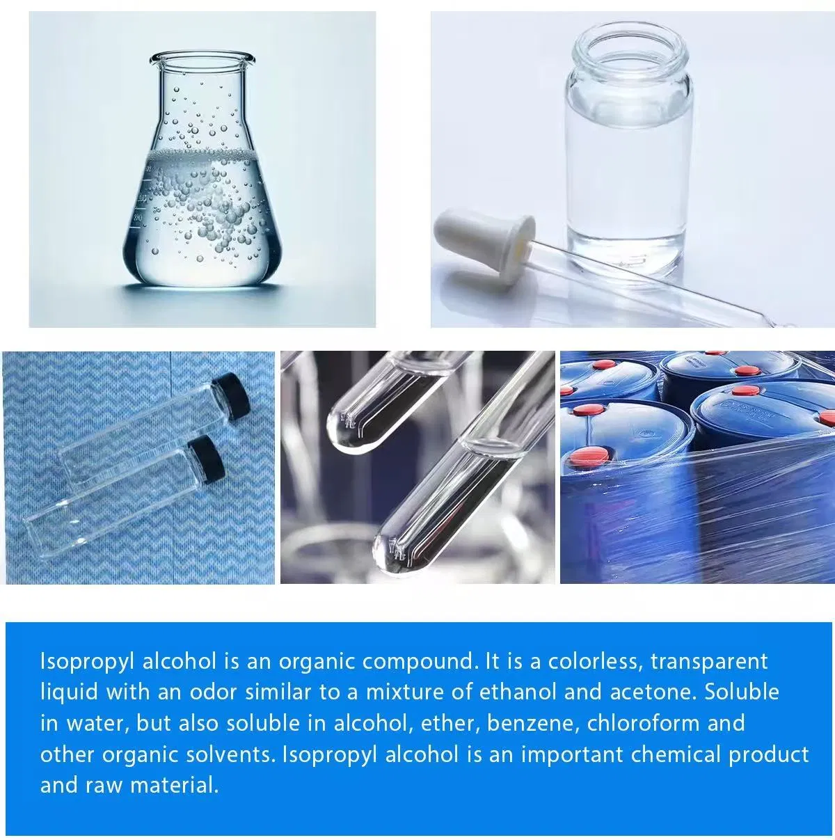Pure Liquid Solvent 99.9% Isopropyl Alcohol for Pharma