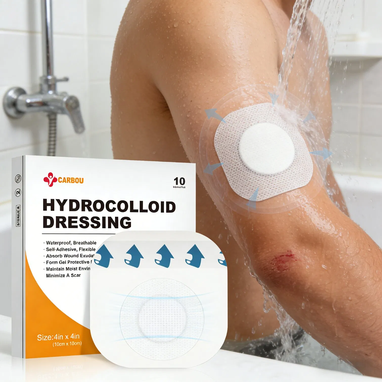 Premium Durable Hydrocolloid Dressing Collection with Self Adhesive Flexible Feature for Hospital Wound Care