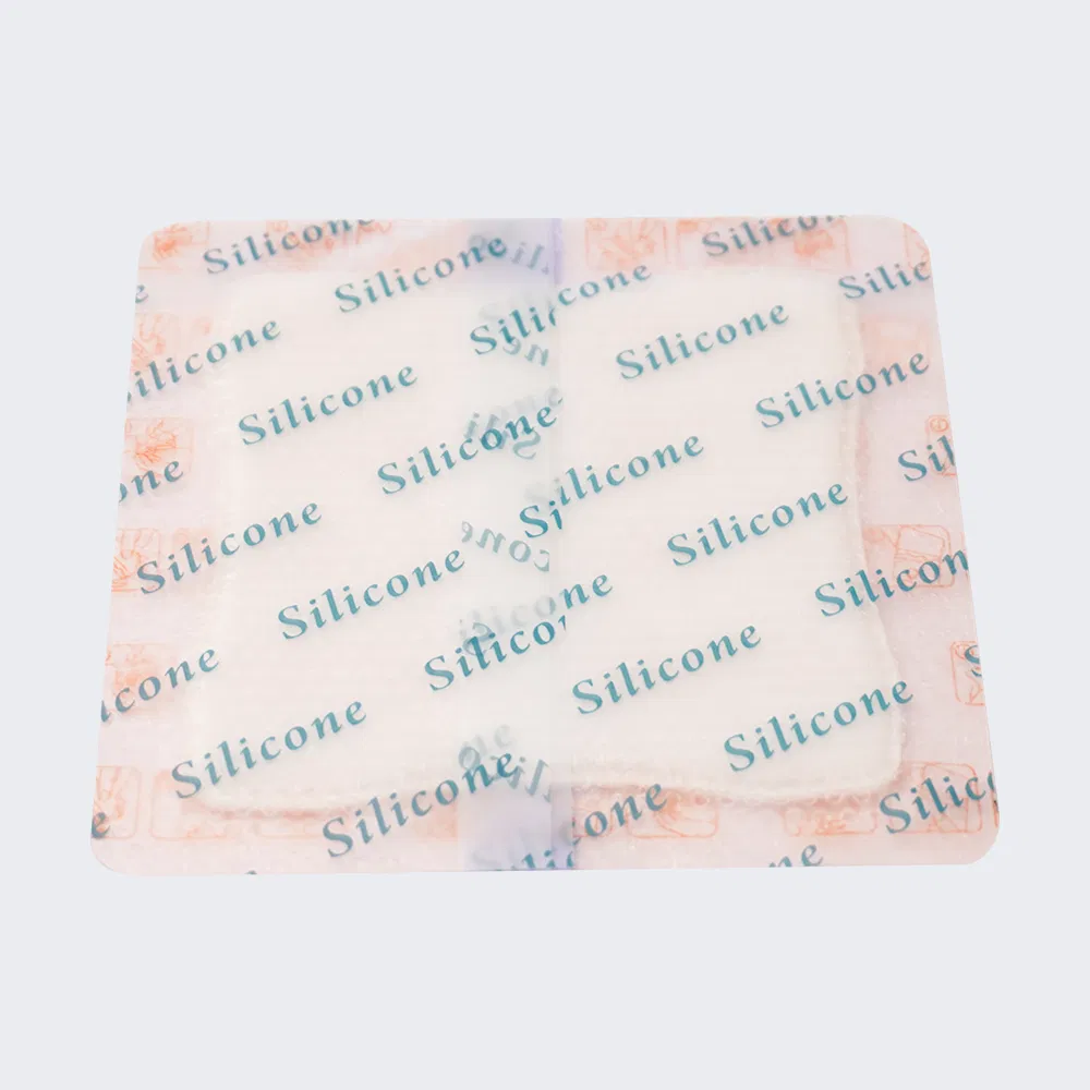 FDA CE Approved Silicone Foam Dressing with Border Self-Adhesive Silicone Foam Wound Bandage for Wound