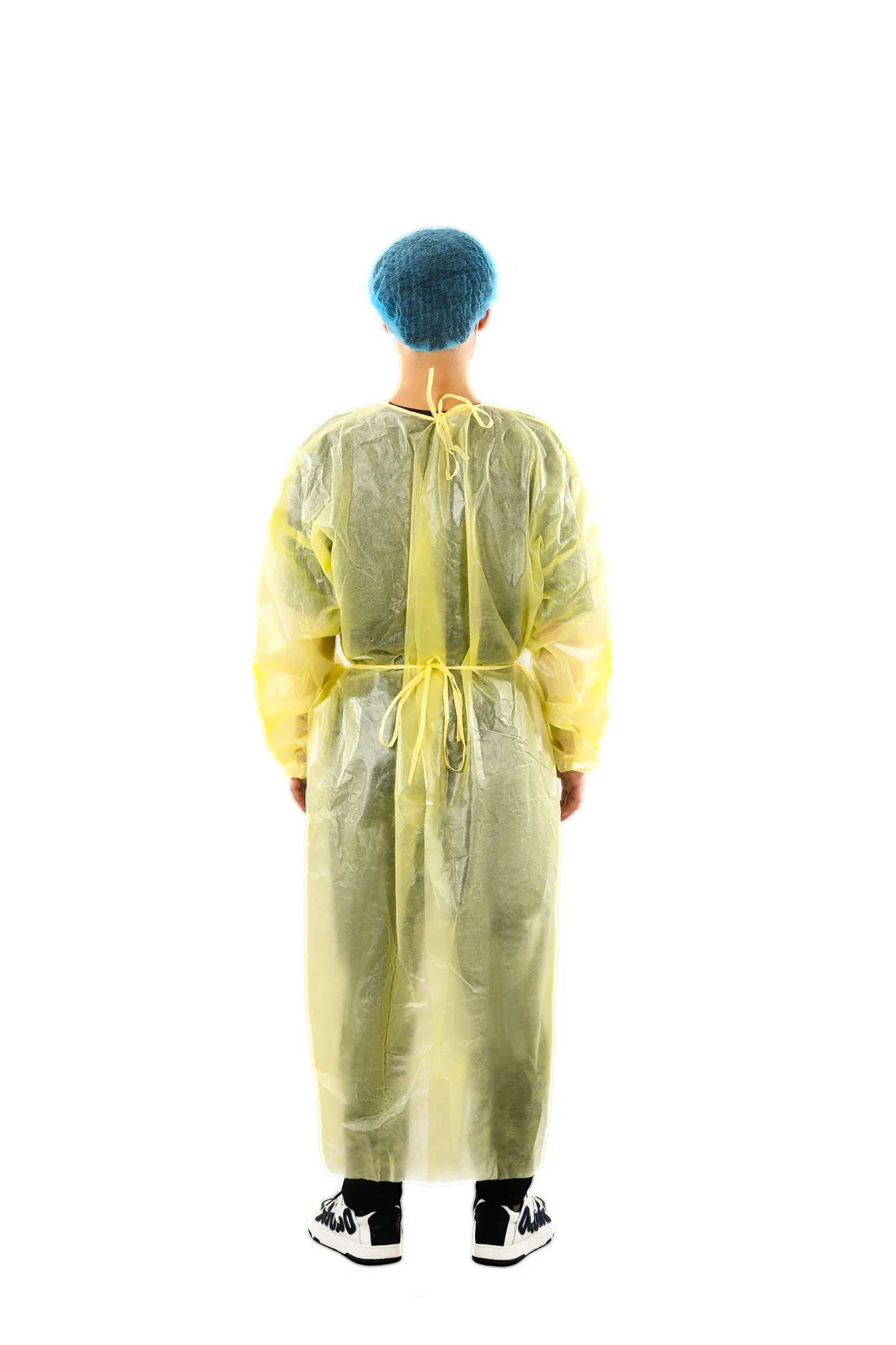 Factory Directly Supply Wholesale Waterproof Non-Woven PP Coated PE Isolation Gown