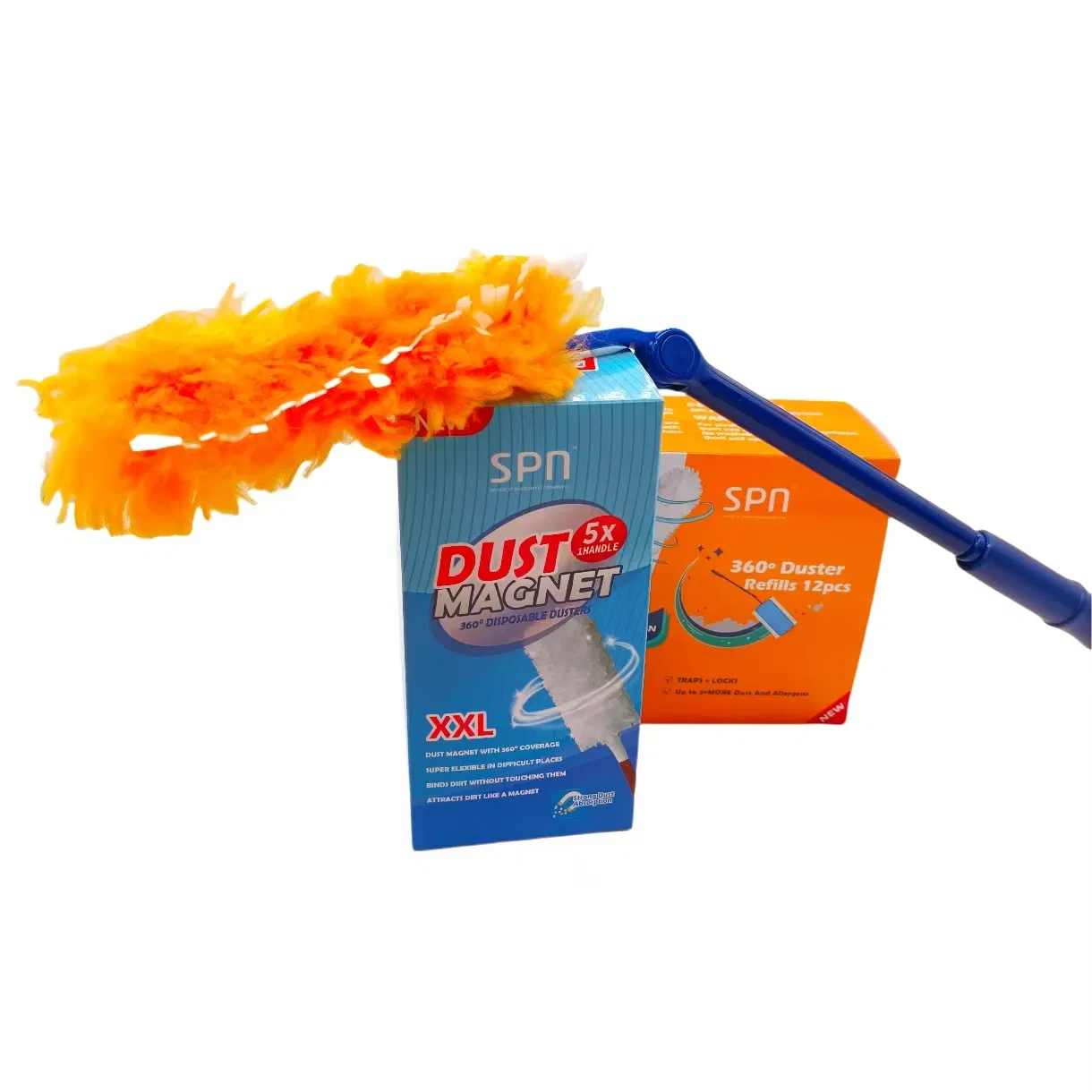 Multi Surface Disposable Dusters Heads Upgraded 360 Duster Refill Heavy Duty Duster Kit for Swiffers Household Cleaning