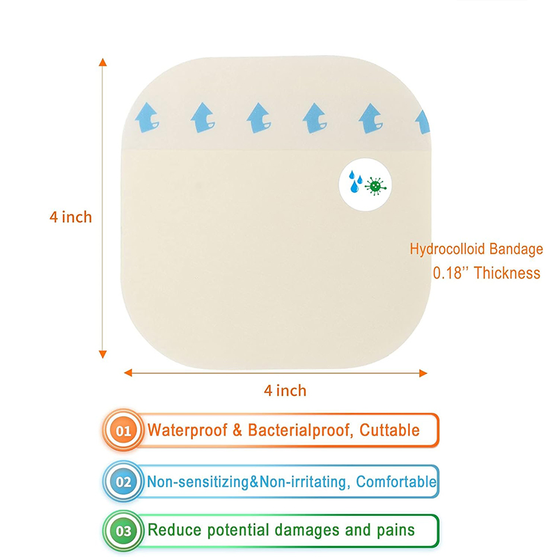 Self-Adhesive Hydrocolloid Moisture Wound Dressing for Heel Wound Care