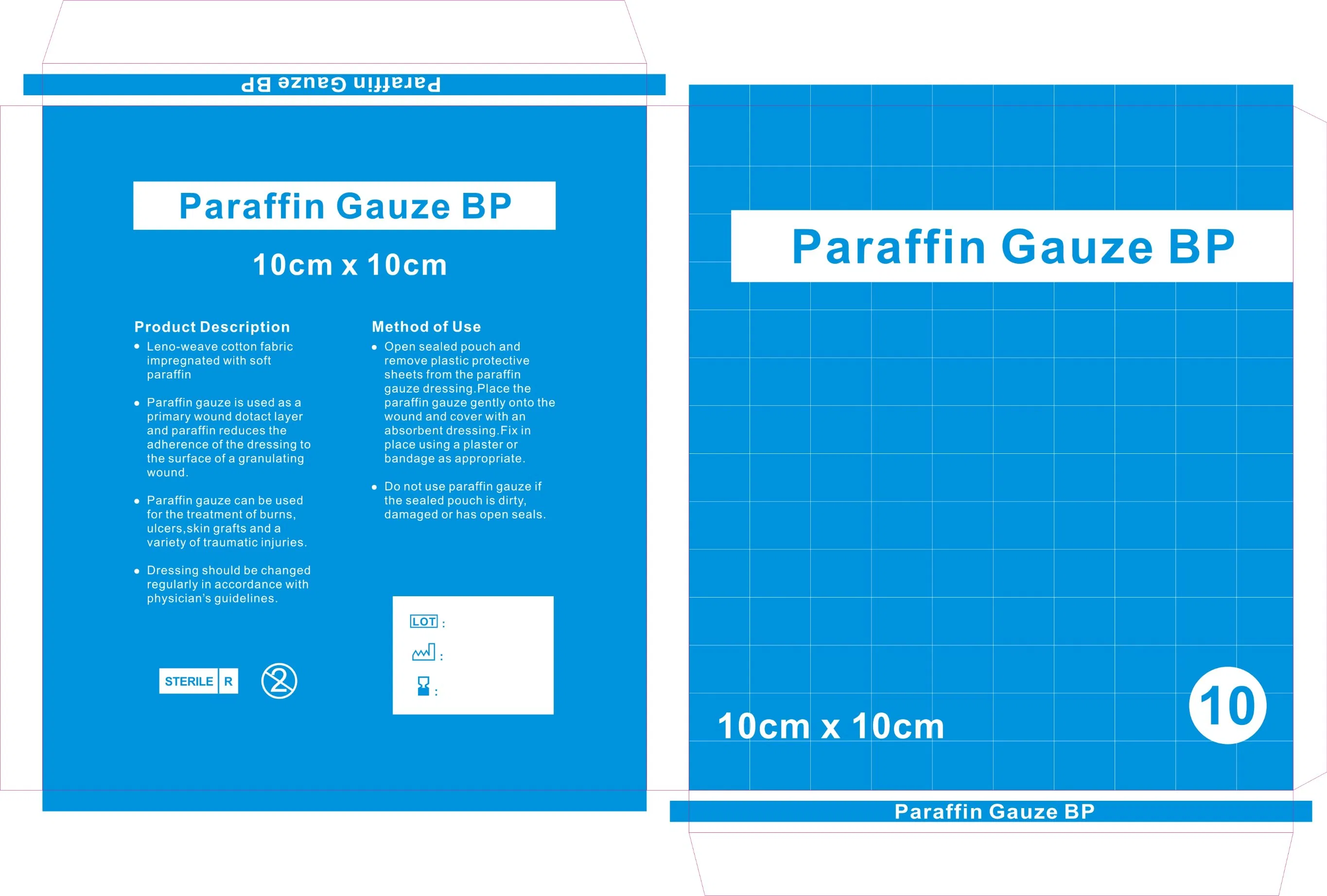 TPS Vg01 Medical Paraffin Gauze Vaseline Gauze Dressing Non Adhesive for Burn Wound Vaseline Petrolatum Gauze